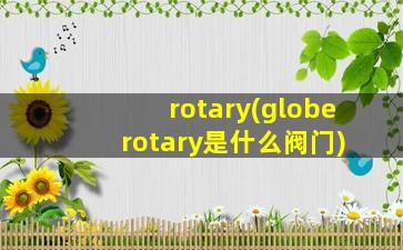 rotary(globe rotary是什么阀门)